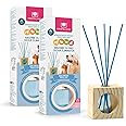 CRISTALINAS Pet Odour Eliminating Reed Diffusers Fresh Air Scent - 30ml Air Fresheners for Home - Lasts upto 4 weeks - Reed Diffusers for Home - Pack of 2