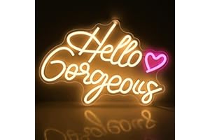 Hello Gorgeous Neon Signs, Arrinew Gaming LED Sign Wall Decor,Colorful Neon Lights powered by USB,Gamer Gifts for Teen Boys Girls Bedroom,Gamer Room,Man Cave,Party Supplies
