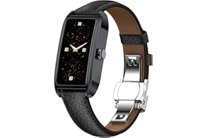 FINDTIME Fitness Tracker Damen Schmal Elegant Luxuriös Schwarz Gold Classic Smartwatch Damenuhr Fitnessuhr für Frauen Aktivitätstracker Pulsuhr Sportuhr mit Herzfrequenz Schlafmonitor Schrittzähler Rechteckig
