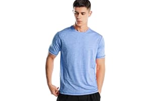 ZENGJO Sports T Shirt Men, Quick Dry Gym T Shirts Mens Running Top Short Sleeve