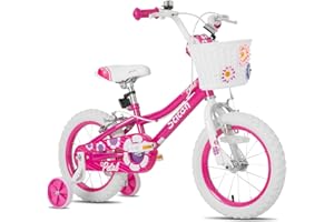 STITCH Macaron 12/14/16/18 Pulgadas Bicicleta para niño de 3 a 8 años ，Bicicleta para niña con estabilizador y Cesta