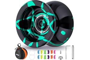 MAGICYOYO N11 Profi JoJo, Metall JoJo mit Leerlauf und Kugellager, Festliches Schädel Design, Responsive & Unresponsive Yoyo für Erwachsene, mit 12-Saiten, Gewichtsring, Lager Kit