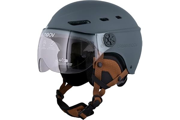 T'nB - Visor, Casque de Protection Vélo et Trottinette Electrique, pour Homme et Femme, Visière Transparente, Réglage Molette, Caches-Oreilles Détachables