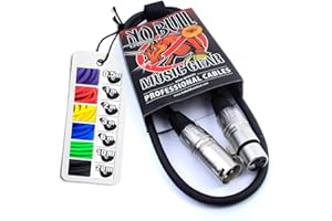 No Bull Nordell Music Gear' Premium XLR Cable (Black, 0.5m): Achieve a Clearer Audio Signal with Balanced Male to Female Microphone Lead, plus Cable Tie