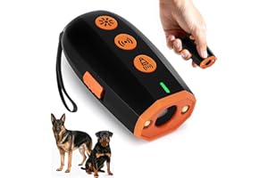 RoserRose Anti Bell Gerät Hunde, Antibell Ultraschall Gerät, Wiederaufladbar Ultraschall Hundeabwehr mit Frequenze Taschenlampe, Hundegebell Stoppen Für kleine & große Hunde Innen & Außen