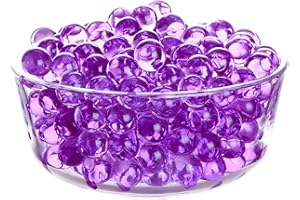 ZOWOKI Water Beads for Vases 6,000 Plus - 50 g Water Gel Jelly Balls Vase Filler - Beads for Floating Candles Making, Wedding Party, Decorative Home Accessories Plants and Craft (50g Purple)