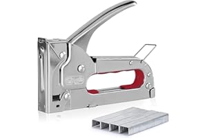 ZAVIA Staple Gun Heavy Duty Nail Gun Cordless with 500 Staples, for Upholstery, Carpentry, Crafting, Material Repair, Furniture, DIY