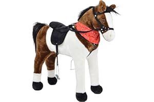 Pink Papaya Cavallo di razza, Jasper, Cavallo di peluche di 75 cm con suoni