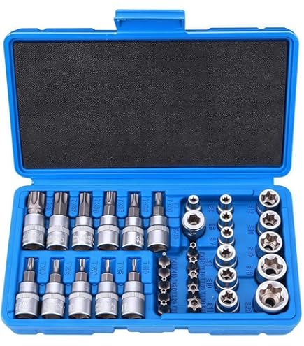 1/2 Jeu de douilles Torx E, 9 pcs, E10-E24