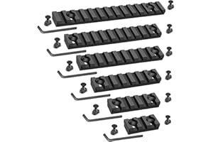 Paike Guide Picatinny singole, 3 5 7 9 11 13 slot in alluminio Mock Picatinny Guida con 12 dadi e viti, angolo quadrato a 5 allen