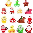 15Pcs Christmas Mochi Squishy Toys,Mini Kawaii Moji Squishies ,Xmas Party Favors for Kids,Cute Squeeze Toy for Christmas Stocking Fillers,Advent Calendar Fillers,Class Prizes, Xmas Party Bag Fillers