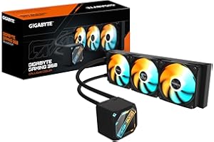 GIGABYTE TECHNOLOGY GIGABYTE GAMING 360 Refrigeración Líquida para CPU - 3x120 mm Ventiladores ARGB, Mecanismo de enclavamiento deslizante, DAISY-CHAIN, Compatible con Intel LGA 1851 y AMD AM5
