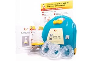 LifeVac Wall Mounted Kit - Choking Rescue Device for Adults and Children First Aid Kit, Portable Airway Suction Rescue Device, First Aid Choking Device, Anti-Choking System, Airway Clearance