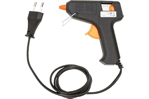GLOREX 6 1837 010 – mini limpistol i svart, limpistol med 10 W sladd, inkluderar 2 genomskinliga limpinnar, för hantverk eller reparationer hemma