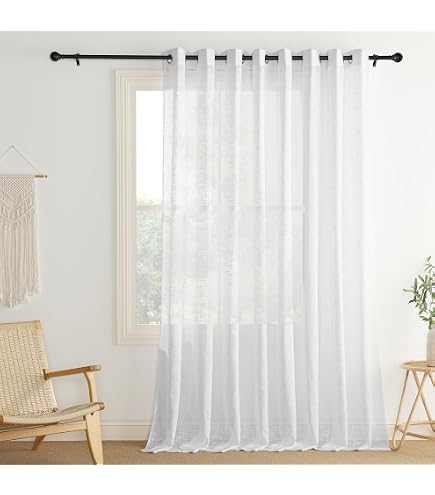 Joydeco Tende Oscuranti per Interni 2 Pezzi, Tende Termiche con Occhielli per Soggiorno Moderne, Cameretta Bambini, Camera da Letto Blackout Curtains(2xL132xA210,Grigio Bianco