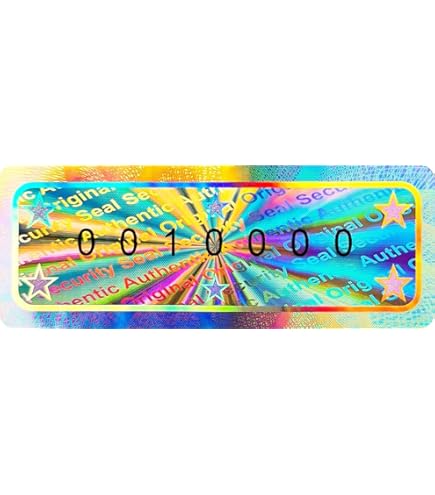 98 stuks - 3D hologram-zegel 20 mm zilver glanzend - veiligheidszegel, kwaliteitszegel, garantiezegel, veiligheidslabels, etiket zelfklevend, antifake stickers Security label stickers