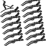 15 Pezzi Fermagli per Capelli di Plastica Fermagli per Parrucchiere Professionali, Antiscivolo Coccodrillo Clip per Parrucchi