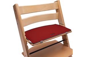 Sitzkissen Hochstuhl kompatibel mit Stokke Tripp Trapp Hochstuhl (rot / grau) Sitzpolster Kissen Sitzauflage Stuhl Polster Auflage Filz - Zubehör für Kinderstuhl Holz Treppenhochstuhl | Mahona