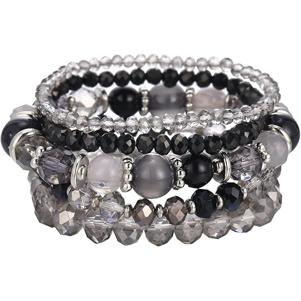 Bracciale A Fascia Con Mezzi Cristalli Verde Scuro Iris E Perline F A Mano Giacinto - Foto 7