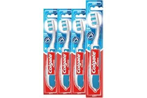 Colgate Portable Toothbrush - Travel Tooth Brush Folds for Traveling - Adult Brush with Soft Bristles - Multipack - 4 Pack
