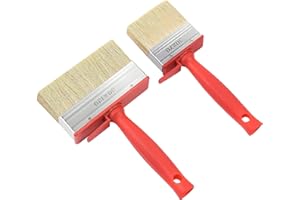 Ainiv Zestaw pędzli do malowania ścian i sufitów, 2 szt. pędzli do szopy (30 mm x 70 mm + 30 mm x 120 mm), pędzle do malowania farbami na bazie wody i oleju, do dekoracji drewna i betonu