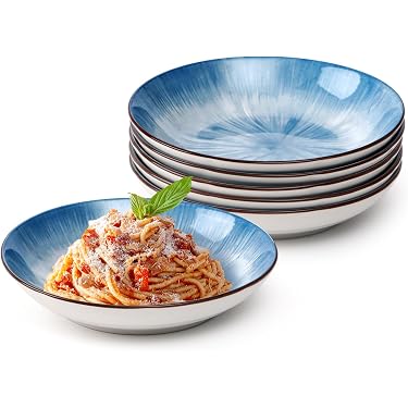 Assiettes Plastique Réutilisables - Lot De 5, 22.5x4 Cm, Couleurs Variées - Pour Pâtes, Salades, Steaks