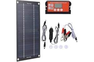 LICAEVEY 600 Watts Solar Panel Kit, High-Efficiency Monocrystalline Solar Panel Charger with Extension Cable and Battery Clip for RV Outdoor Camping and Other Off Grid Applications