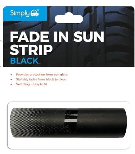 Bande Solaire Pare-Brise Voiture 140x20 Cm - PVC Autocollant - Protection Soleil, Réduction Éblouissement - Universelle