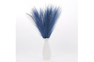 Uxney Erba della pampa,Erba della pampa artificiale 55cm - Decorazione con fiori secchi per domestico(Blu pavone,20 pezzi)