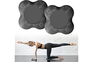 IKELY 2 Stück Kniekissen Yoga,Kniekissen Sport,Yoga Zubehör,Verschleißfest Schützen Knie, Handgelenke,Knöchel,Hände, Handgelenke und Ellbogen, für Fitness Pilates