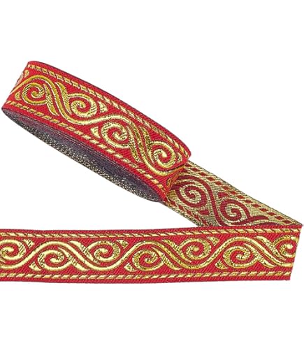 GORGECRAFT Ruban Jacquard Vintage Brodé Ethnique 4,8 Cm De Large 4,8 Cm De Large Motif Losange Bohème Bordure En Dentelle Décoration Pour Bricolage Couture Vêtements