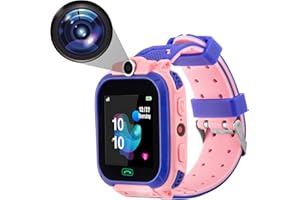 Nicoone Kids Smart Digital Camera Watch Children’s Touchscreen Gaming Smartwatch with Remote Camera SOS Call Anti- lost Tracker Wrist 2G Network for Boys and Girls Pink