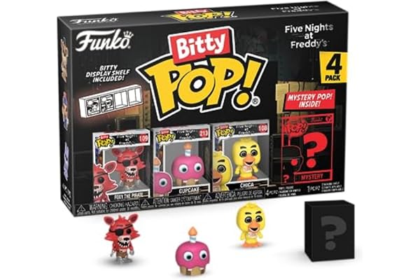 Funko Bitty POP! Five Nights At Freddy's (FNAF) - Foxyand A Surprise Mystery Minifigur - 2,2 cm (0,9 tum) Samlingsobjekt - Presentidé - Cake Topper