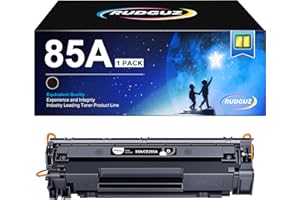 RUDGUZ CE285A 85A Toner Kompatibel für HP 85A für HP Laserjet P1102W Toner Schwarz P1102 M1212NF M1132MFP M1217NFW M1212 M1132 M1210 M1210MFP P1109 (Schwarz, 1er-Pack)