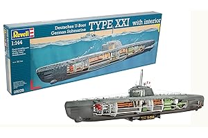 Revell 05078 Deutsches U-Boot Typ XXI mit Interieur 1:144 Scale Unbuilt/Unpainted Plastic Model Kit