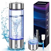 Bouteille Eau Hydrogène 300 Ml – Générateur Portable Rechargeable 1200-1400 PPB – Ioniseur Verre Borosilicate & Titane – Santé & Énergie