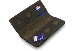 MegaGear Porte-Carte SD et Porte-Carte Mémoire Flash en Cuir Véritable