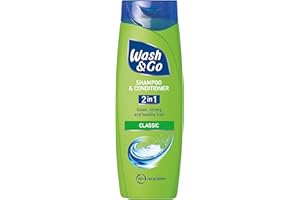 Wash & Go Classic 2 in 1 Shampoo & Conditioner, Men's Hair Shampoo, For All Hair Types, Bulk Pack x 6 bottles