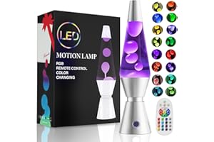 AONESY Lámparas grandes de lava negras con control remoto: Lámpara de lava para niños con 17 cambios de color controlables | Lámpara de purpurina grande rojo/azul/verde/naranja | Lámpara de lava