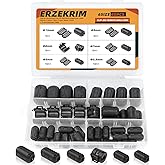 Erzekrim 40 Stück Ferritkerne Ferritfilter Ferrit Ringkern Kabel Clip Set 6 Verschiedene Größen Klappferrit Schwarz für Kabel