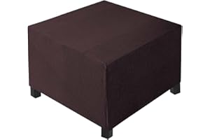 AQIGR Hockerbezug Quadratisch 40x40 60x60 55x55 80x80 45x45 35x35 100x100 Elastischer Ottomane Schonbezug Abdeckung Überzug Hocker Protector Waschbar Hockerabdeckung(Brown,L 60x W 60xH 45cm)