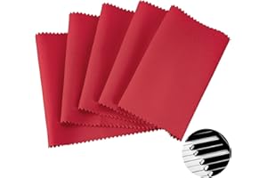 Linkidea Piano Keyboard Anti Dust Key Cover, Fabric Key Cover Cloth Soft Dustproof for 88 Keys Acoustic & Digital Piano and Electronic Keyboard (Red)