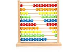 Wondertoys Wooden Abacus Maths Games with 100 Beads for Kids