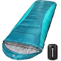 Bessport Slaapzak voor camping, 3-4 seizoenen, waterdichte lichte slaapzak in 5 °C tot 15 °C, voor volwassenen, camping en outdoor