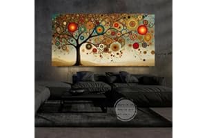 BMGKYAGL Vintage Classic Tree Life Gustav Klimt Landscape Art Poster Canvas Painting Wall Prints Picture Living Room Home Decor 50x100cm Frameless