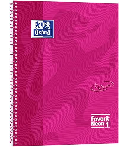 Quaderno Spiralato Favorit Oxford Maxi - Formato A4+, Copertina Pastello Celeste, 160 Pagine Con Riga 1R - Per Scuola E Ufficio