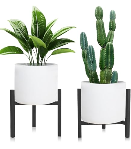 2x Verstellbare Pflanzenständer Metall - Blumenständer Für 23-32cm Töpfe Schwarz