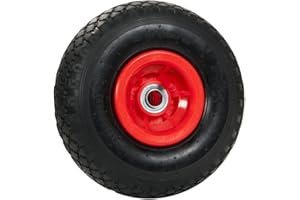 Pro-Bau-Tec PU Ersatzrad Schlauchlos Pannenfrei Für Sackkarre, Rot, 11840