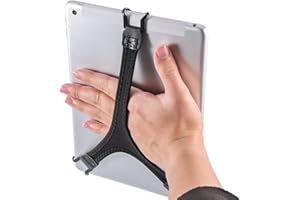 Gosknor Seguridad Correa Mano Tablet, Soporte Agarre Tablet Compatible con iPad Air/iPad Pro de 9 a 10,5 Pulgadas Samsung Galaxy Tab de 10,1 Pulgadas y Tab S (Negro)