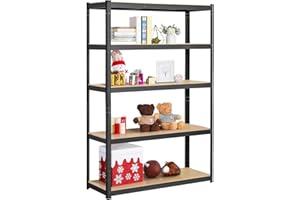 Yaheetech Estanteria Almacenaje Metalica Estanteria Trastero para Cargas Pesadas 5 Estantes Estante Metalica Galvanizada para Garaje 180x120x45cm